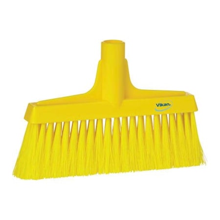 Remco Vikan 10in Upright Broom- Soft/Stiff, Yellow 31046